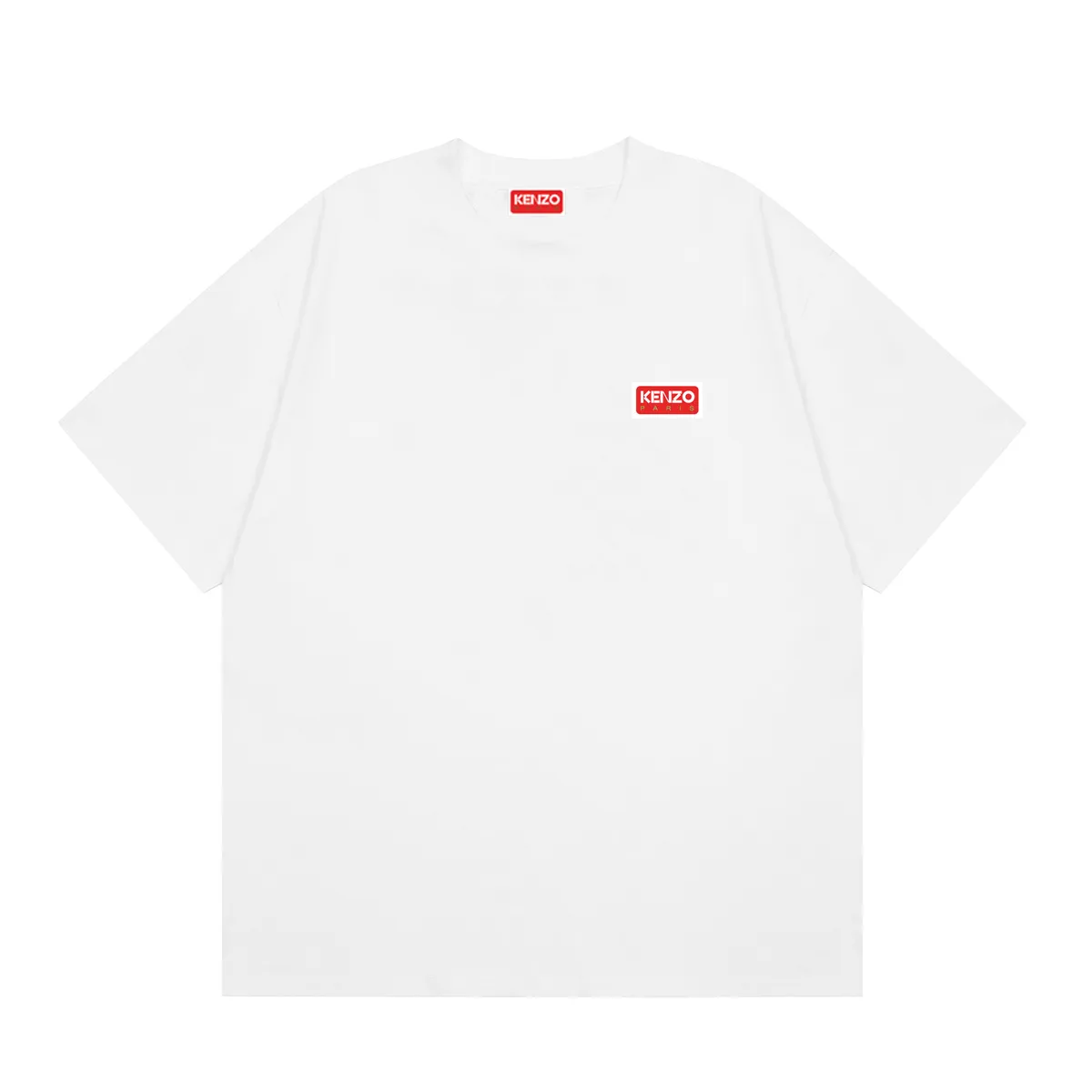 KENZO 23 early autumn new men's and women's Same Style short-sleeved T-shirt is the iconic clothing in KENZOSeries. This season. This clothing has a small KENZO Paris LOGO embroidered patch on the chest. There is a large printed LOGO on the back. It adds street style. Color: Black, Apricot, White, Tibetan Blue, Seagull Gray. Pink Size: M L XL XXL. Three standards: K 63